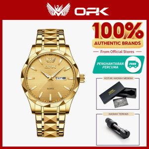 OPK resmi autentik jam tangan pria dewasa 2025 ori santai mode pelat kalender ganda bercahaya anti air tali jam baja tahan karat