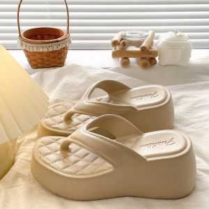 Free Shipping Thick-Soled 7.0Cm Height-Increasing WomenS Flip-Flops Suitable For Summer Wear With A Non-Slip Design And A Fashionable High-End Look For 2026