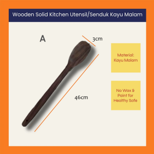 Wooden Solid Kitchen Utensil/Senduk Kayu Malam