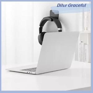 Ditur Wall-mounted Computer Headset Holder Without Punching Headphone Stand Storage Hook Dormitory Desktop Display Rack Storage Rack
