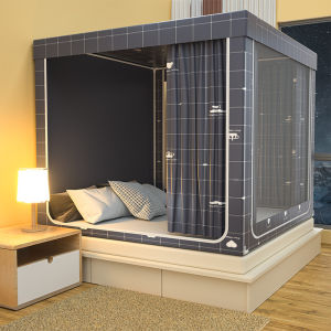 CASA Dual Door Mosquito Tend Full Cover Mosquito Net Zipper Bed Kelambu Dewasa Single Queen King Kelambu khemah Shade Cloth Enclosed Curtain
