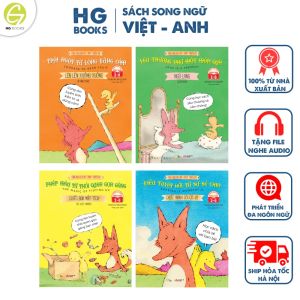 Combo Sách Tình Bạn Diệu Kỳ và Chú Khủng Long Tham Ăn sách song ngữ phát triển IQ EQ cho bé từ 2-8 tuổi - Tặng kèm file nghe