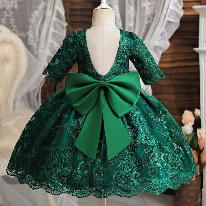 Green party dress for baby clearance girl