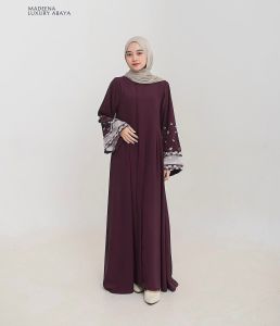COD Madeena Luxury Abaya Ceruty Bordir Gamis Dewasa Terbaru Viral Dress Wanita Kondangan Kekinian