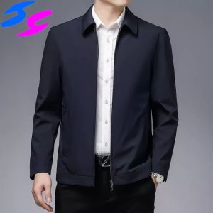 HY 2021 High Quality Mens Jackets Turn Down Collar Overcoat Business Casual Zipper Loose Coats Men Jacket Solid Color Mens Clothing Heating Jacket Hawke Co Jacket - Lazada