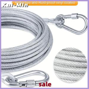 Kui-Min Double-headed Dog Tie Out Cable Leash raction Rope With Metal Buckle Steel Wire Anti-rust Training CollarOutdoor Dogs Strap