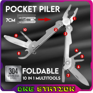 M1008 Stainless Steel 9 in 1 Multitool Pliers Tool Set Folding Plier Multi Tool Set Srewdriver