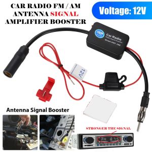 Car Radio Antenna AM FM Amplifier Signal Booster 12V ANT-208 Enhancer Device Android Player DVD MP3 Radio Aerial Antenna Reception Booster Radio 12V Car Accessories