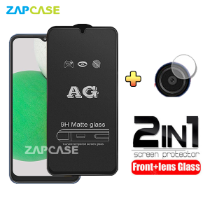 PAKET 2in1 Tempered Glass Anti Glare Samsung A03 Core Free Tempered Glass Camera Lens