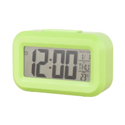 OKKFINE Temperature Display Digital Alarm Clock LCD Display Led Light LED Digital Clock High Quality Calendar Smart Digital Alarm Clock Home Decor