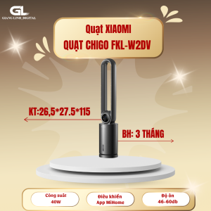 Quạt không cánh-Lọc không khí tạo ẩm 3in1 CHIGO FKL-W2DV góc gió rộng có điều khiển từ xa hẹn giờ lên đến 24h