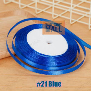 🇲🇾1 Roll 0.6cm Ribbon 25Yards DIY Bow Craft Satin Wrapping Webbing Decoration Packaging Gift Lace Supplies Riben Kain