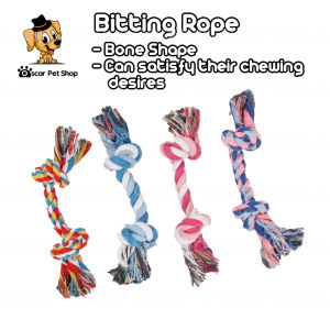 Pet Dog Puppy Cotton Braided Bone Dog Rope Toy 18cm 28cm