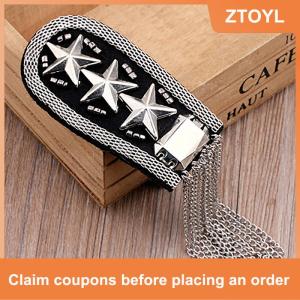 【ZTOYL】 1pcs cổ điển năm sao tua chuỗi Vai Hội Đồng Quản trị phù hiệu hạt vải kim loại epaulet epaulette quân sự pin trên huy chương Trâm