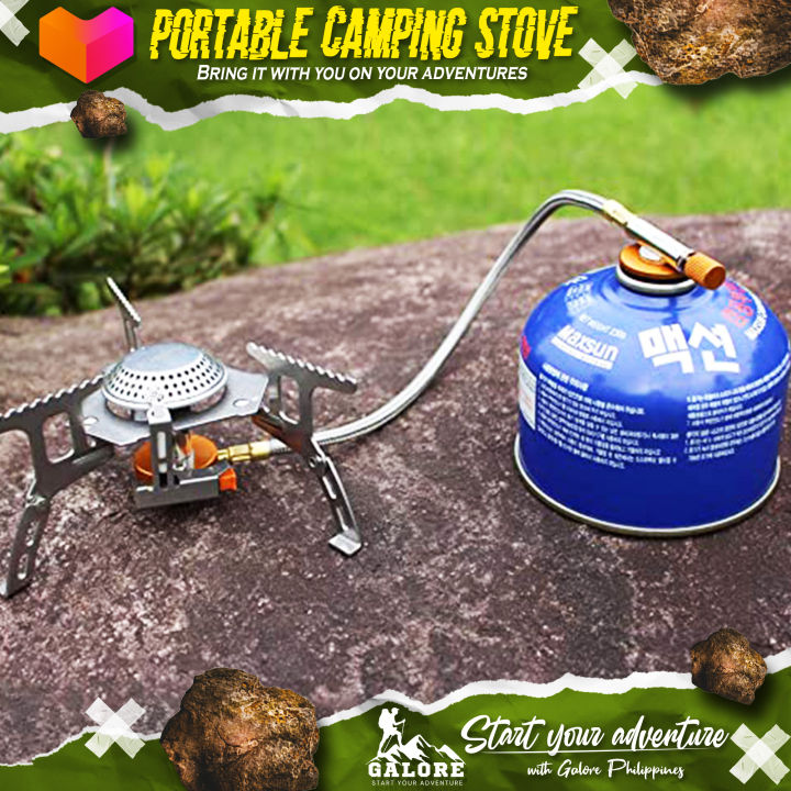 Widesea Outdoor Gas Stove Camping Gas burner Folding Electronic Stove hiking Portable Foldable