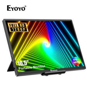 Eyoyo 10.5 inch Portable Small Monitor 1280P USB-C Portable Laptop Monitor with HDMI Second Display IPS Screen for PC Mac Phone PS4/5 Xbox Switch Plug and Play