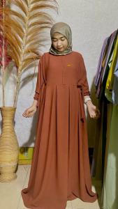 Gamis KANIA amola dress crinkle airflow//gamis wanita terbaru crinkle//gamis wanita terlaris jumbo size M L XL XXL