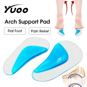Yuoo 1 cặp gel silicon hỗ trợ chỉnh hình lót đế bằng Corrector chèn đệm giày chỉnh hình Pad