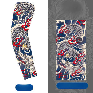 ✨Excellent Quality✨Summer Realistic Seamless Tattoo Ice Sleeves Breathable Arm Brace/Sun Protection Arm Sleeve/Fabric Digital Printing Arm Cuffs夏季逼真无缝刺青纹身冰袖