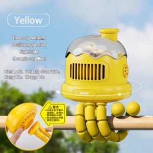 Orzbow Portable Baby Stroller Bladeless Fan Shake Head Bladeless Small Fan Hanging Rechargeable Bladeless
