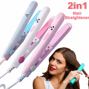 Mini Ceramic Hair Straightener & Curler
