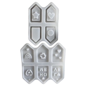 4/6 Grids Silicone Mold Mini Hollow House Shape Pendants Crafting Mold for DIY Artists and Home Decors Enthusiasts