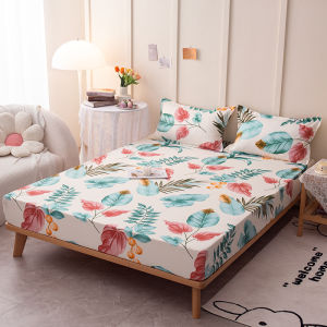 MIRACLE Sprei Sarung Bantal Bed Cover Bedskirt Kualitas Bagus Pola Warna /Rok Kasur/Lembaran Set Tiga Potong rok tempat tidur terbaru