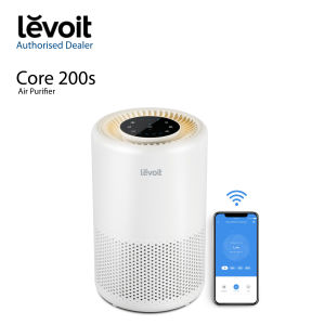 Levoit Core 200s Smart Air Purifier | Nightlight | H13 True HEPA | Time Schedule | Low Noise 24dB | Voice Command
