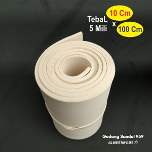 SPON ATI / BUSA ATI TEBAL 5 MILI PUTIH CREAM LEBAR 10 CM x PANJANG 100 CM DEKORASI PRAKARYA