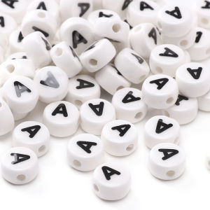 5 cái/túi Mặt dây chuyền chữ Gốm Hạt thủ công tự làm thời trang Charm DIY làm đồ trang sức vòng đeo tay đính cườm Mặt dây chuyền