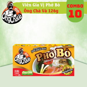 Combo 10 Hộp Viên Gia Vị Phở Bò Gold Ông Chà Và 126g