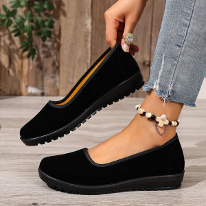 WomenS New Fabric Shoes Are Comfortable Non-Slip Casual Versatile Lightweight Slip-On Shoes For Mothers