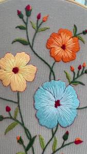 Decorative Wall Art Hanging with Embroidered Detail for Living Room Office Shop Bedroom