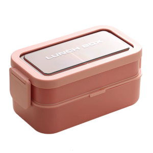 Unique Japanese Style Double Compartment Lunch Box Leak Proof User Friendly Materials Bentos Box For Daily Meals