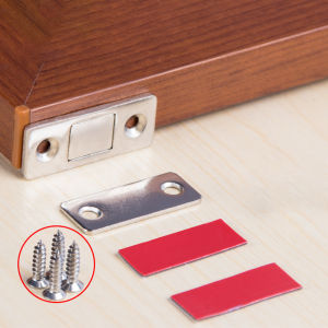 2pcs Strong Magnetic Cabinet Catch Hidden Door Magnet Catch Closet Cupboard Door Stop with Sticker Screw [Chinatera]