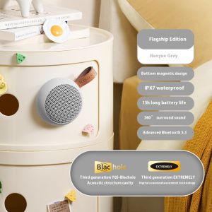 Magnetic Bluetooth wireless portable speaker IPX7 Waterproof with 24H Playtime 360° Surround Sound Stereo Bass Mini Shower Outdoor Haut Parleur Bluetooth Speaker with Microphone USB AUX