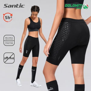 Santic Women Cycling Shorts 5 Hours Shockproof 4D Padded Breathable Reflective Bike Short Pant