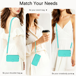 Suitable for iPhone 17 16 16PLUS 17 Pro Max17E 16E AIR messenger bag strap zipper wallet phone case leather material can hold wallet cards protective cover supports wireless charging in the car