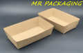 Paper Tray ( 50pcs± per packet ) Food Grade - Disposable Paper Tray - White / Brown. 