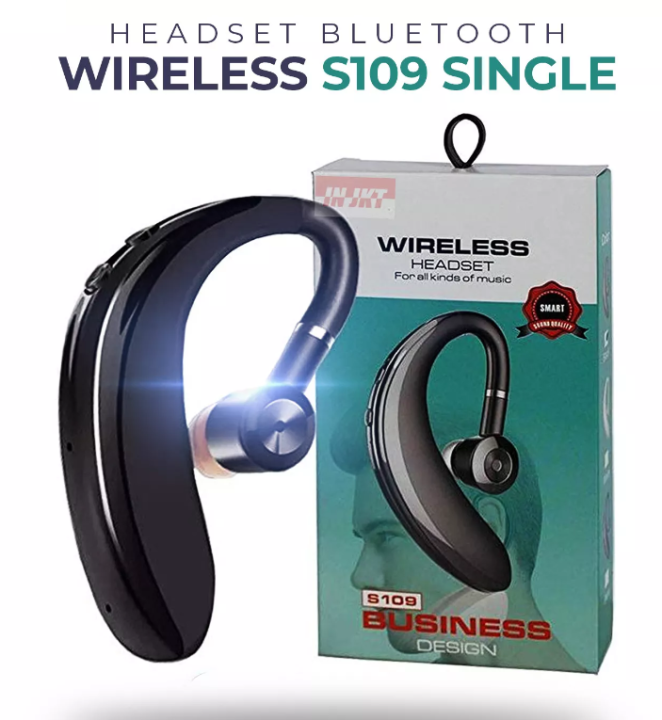 S109 Wireless Headset Bluetooth Headset Single 180° Rotatable Wireless  Earphone With HD Microphone Long Standby Bluetooth Earphone Noise
