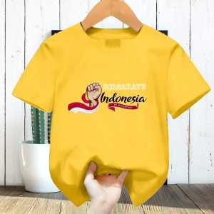 Kaos atasan 17 Agustus Indonesiaku anak Cewek/Cowok terbaru usia 1-12 tahun lengan pendek