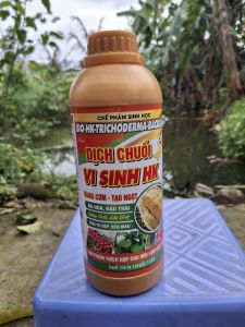 Phân bón Dịch Chuối Vi Sinh HK chai 1 lít. Trái lên màu đẹp ngon ngọt phẩm chất nông sản tốt.