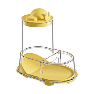 ER52858 Automatic Hamster Feeder Transparent Large Capacity Small Pet Food Bowl Feeding Container Multi-purpose Pet Food Box Outdoor