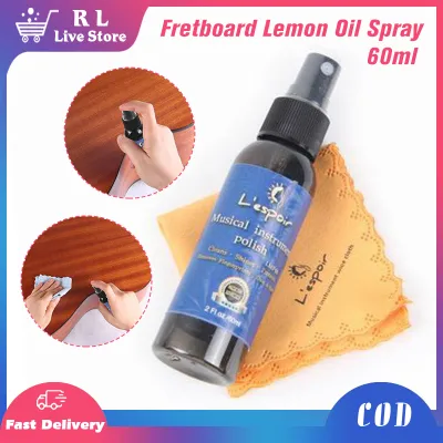 Guitar Fingerboard Nursing Oil With Cleaning Cloth Set 60ml Fretboard Lemon Oil Instrument String Cleaner For Universal Guitar Ukulele