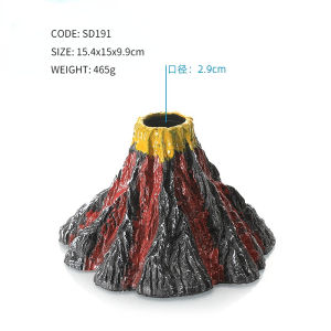 🐠🦐【READY-STOCK】Volcano Aquarium Decoration Resin Crafts Mountain Aquarium Decoration Fish Tank Landscape Rockery 鱼缸装饰造景火山 养鱼装饰品 鱼缸假山