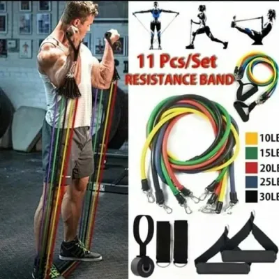 (Star) Tali Resistance pembantu Fitness 11 in1 gym power pilates speeds 24-10 Resistance bands