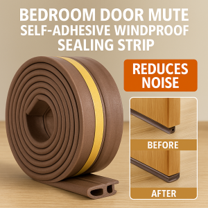 Curved windproof selfadhesive door bottom sealing strip Windproof selfadhesive door bottom curved sealing strip