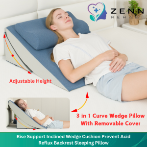 Rise Support Inclined 3 In 1 Wedge Cushion Pillow Prevent Acid Reflux Backrest Sleeping Pillow 多功能可调节护腰靠枕躺垫