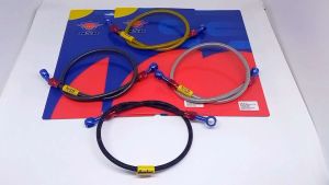 Selang Rem Belakang Karbon PSI 60cm & KLX Ninja CRF CBR Vixion Satria dll MJ55