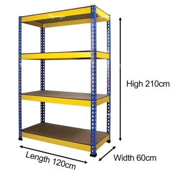 STON 4/5 Tier Metal Boltless Rack Store Storage Rack Home Storage Rak Warehouse Dapur Rak Buku Rack Warehouse Round Hole Design 葫芦孔置物架